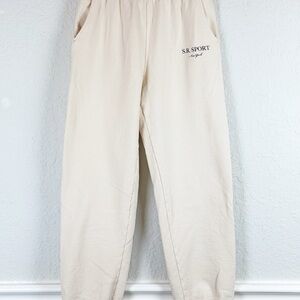 Sporty & Rich Ivory Sweatpants Joggers Size Medium
